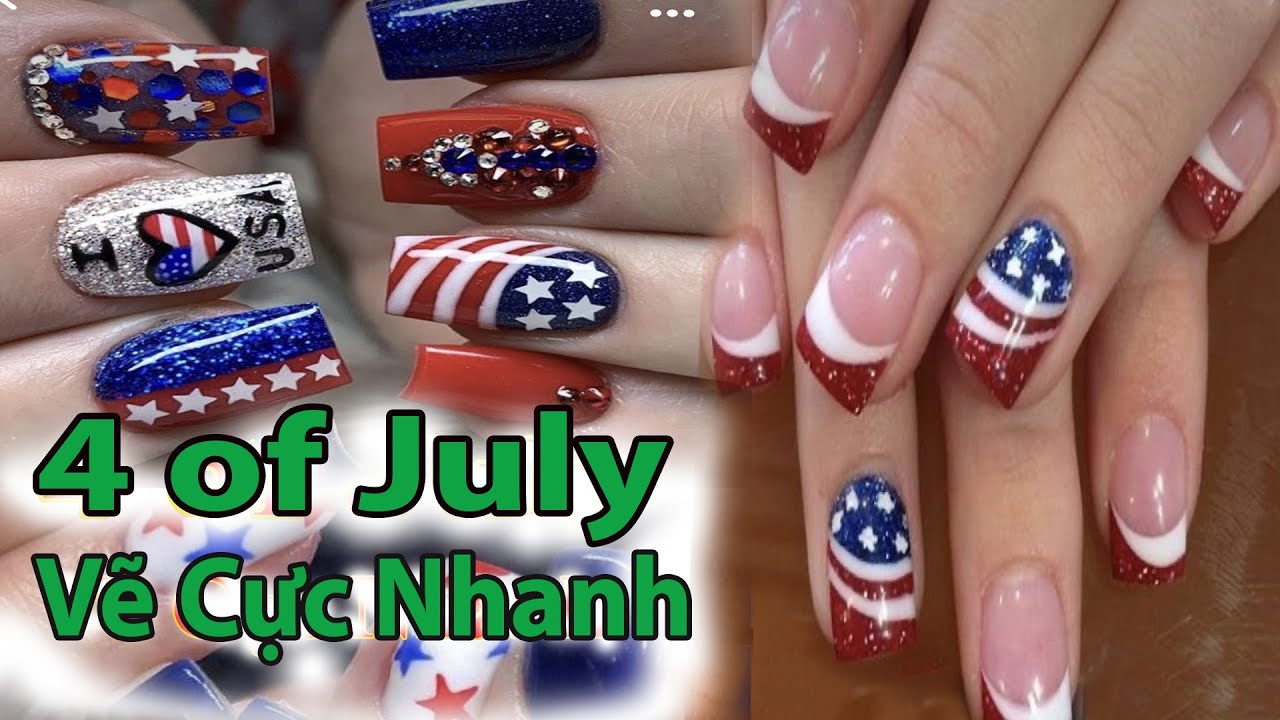 4  Of July Nails -  Các Kiểu Vẽ Rất Dễ Cho Lễ July 4