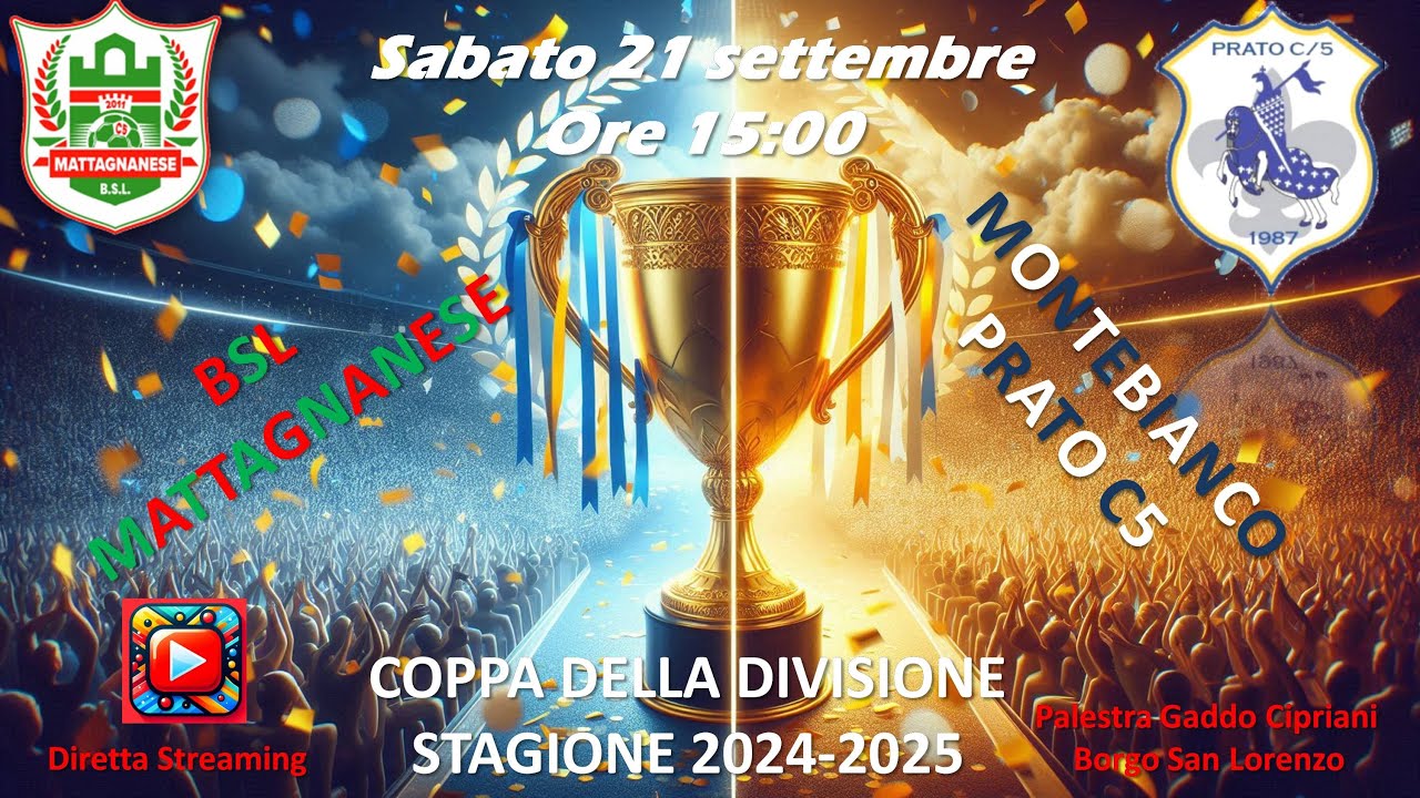 BSL MATTAGNANESE VS MONTEBIANCO PRATO CALCIO A 5 (LIVE STREAMING