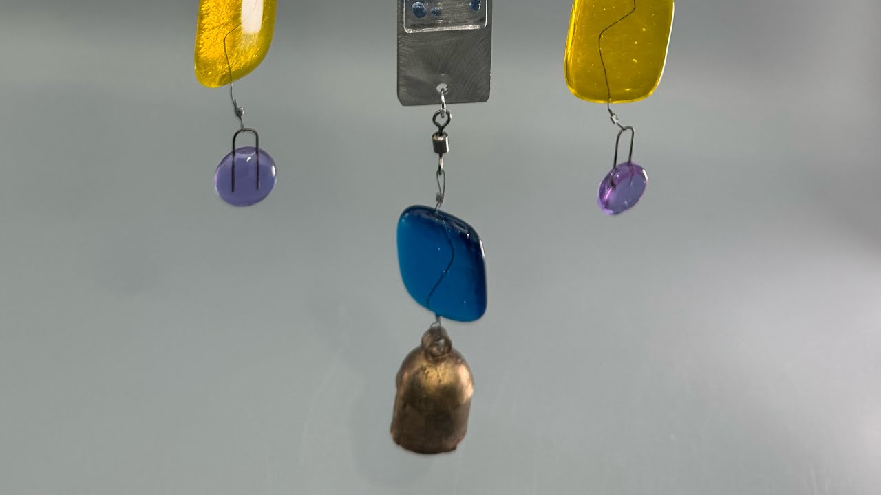 Making a #FusedGlass Wind Chime Cross as Garden Art