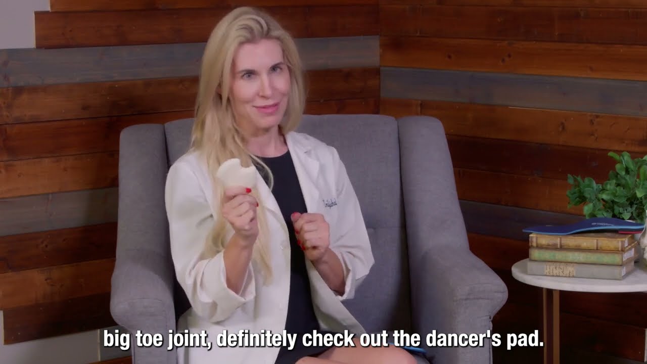 How to use a Dancer's Pad for sesamoiditis or hallux limitus with Dr Emily
