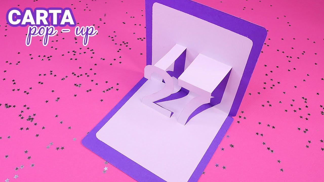 CARTA POP UP con Número en 3D 💌😱 Hazla en 5 Minutos ⏰