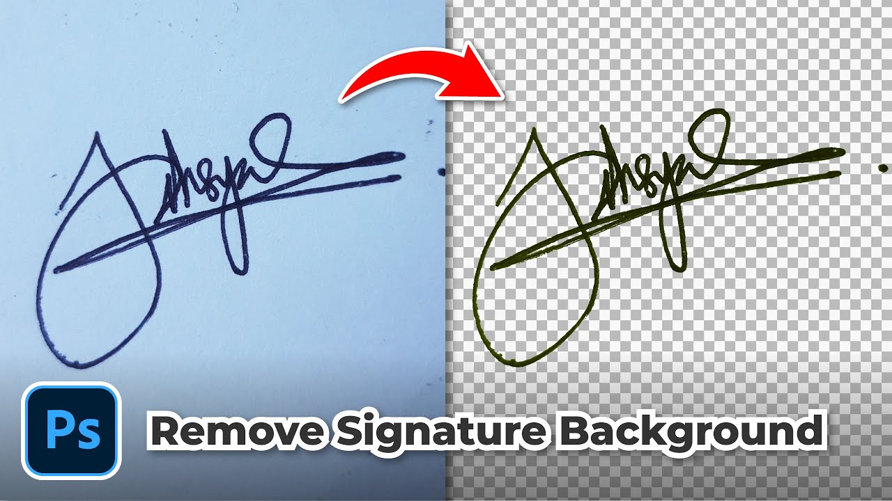 PRO Photoshop Trick to Remove Signature Backgrounds!