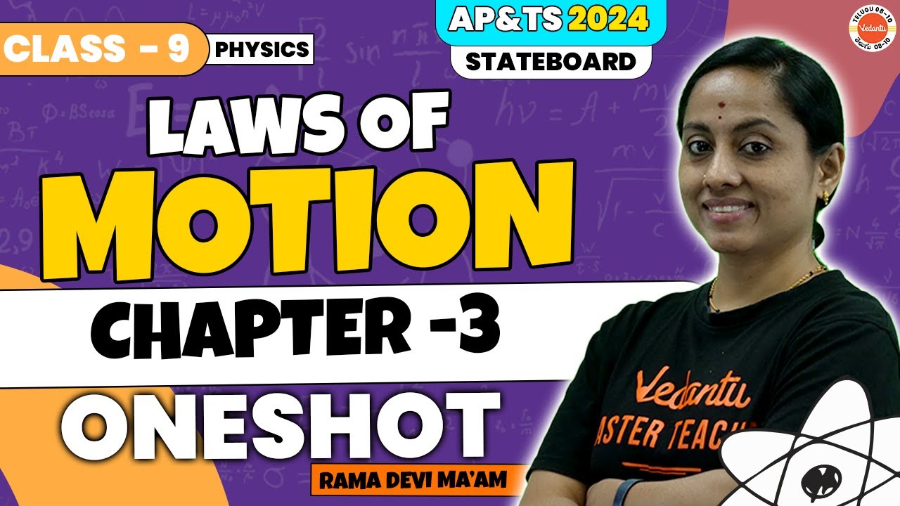 Laws Of Motion Class 9 In Telugu | Chapter 3 One Shot | TS AP Board | Vedantu 8 9 10