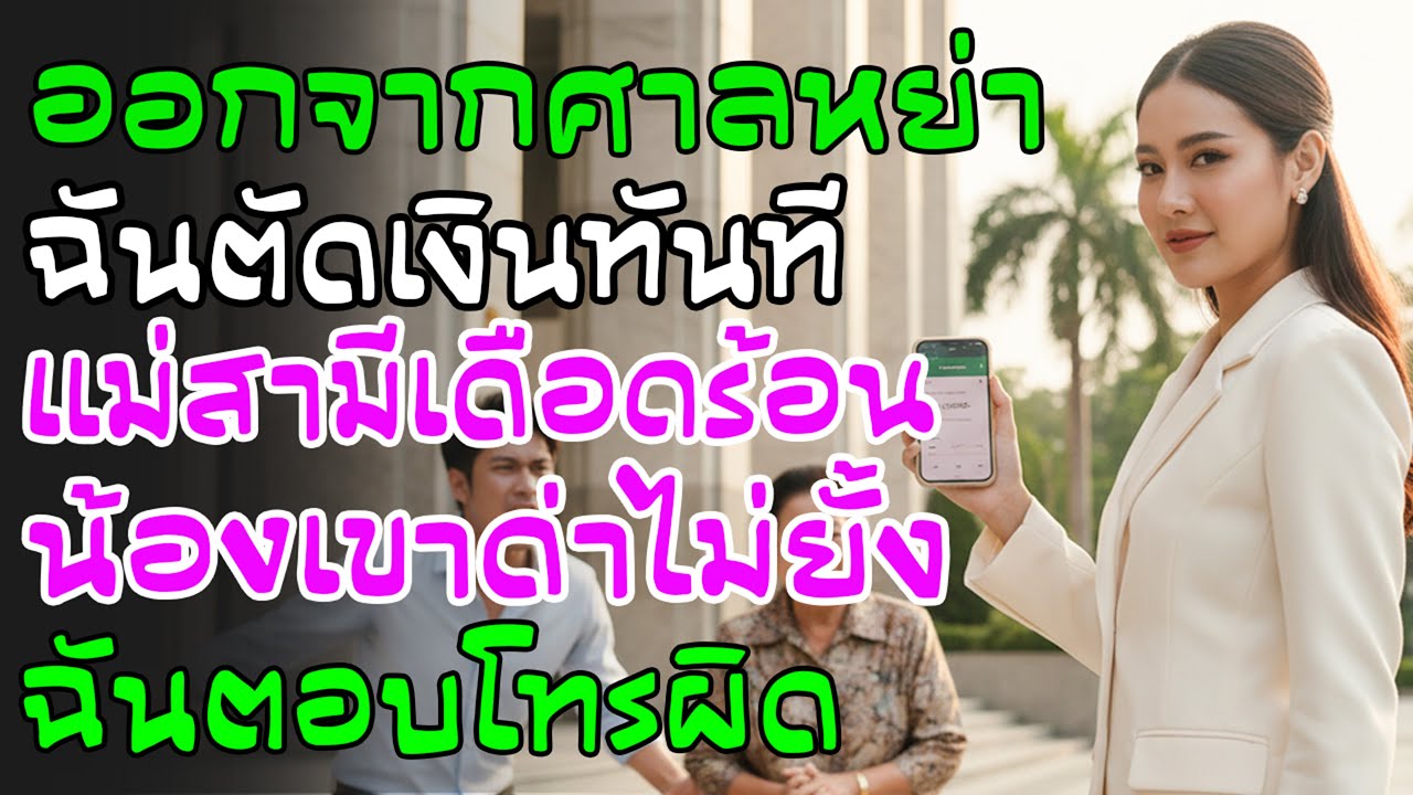 ก้าวพ้นศาลหลังหย่า ฉันตัดเงินเลี้ยงดูแม่สามีทันที น้องสามีโวย ฉันตอบสั้นๆ ว่าโทรผิดเบอร์
