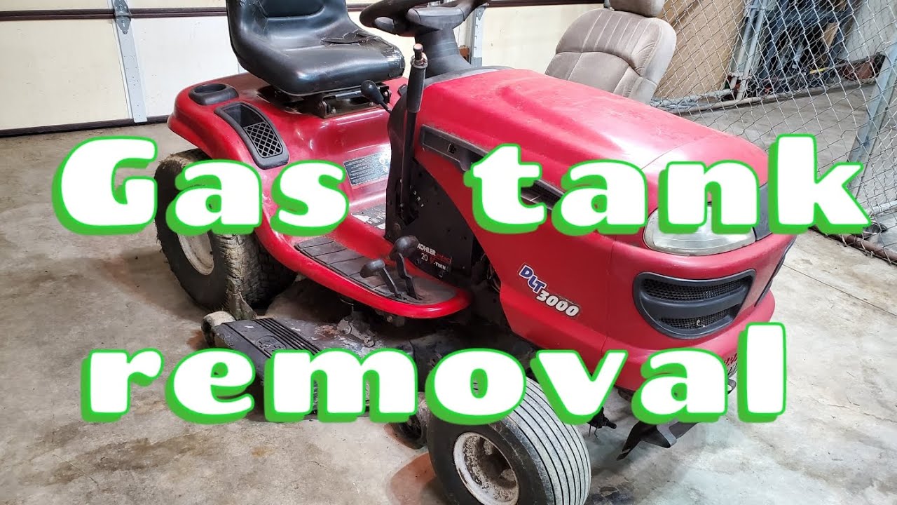 How to remove the gas tank on a Craftsman lawn mower.