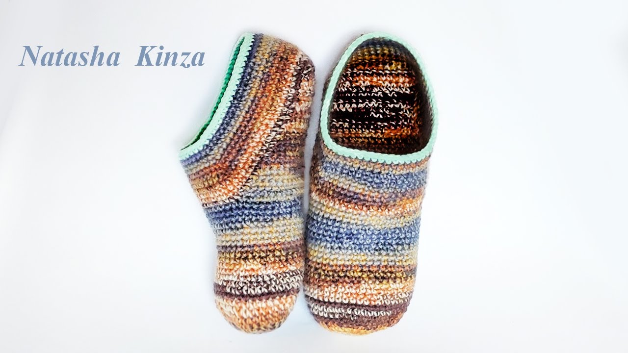 САМЫЕ ПРОСТЫЕ СЛЕДКИ без шва!GESTRICKTE HAUSSCHUHE MIT SPEICHEN KNITTED SLIPPERS