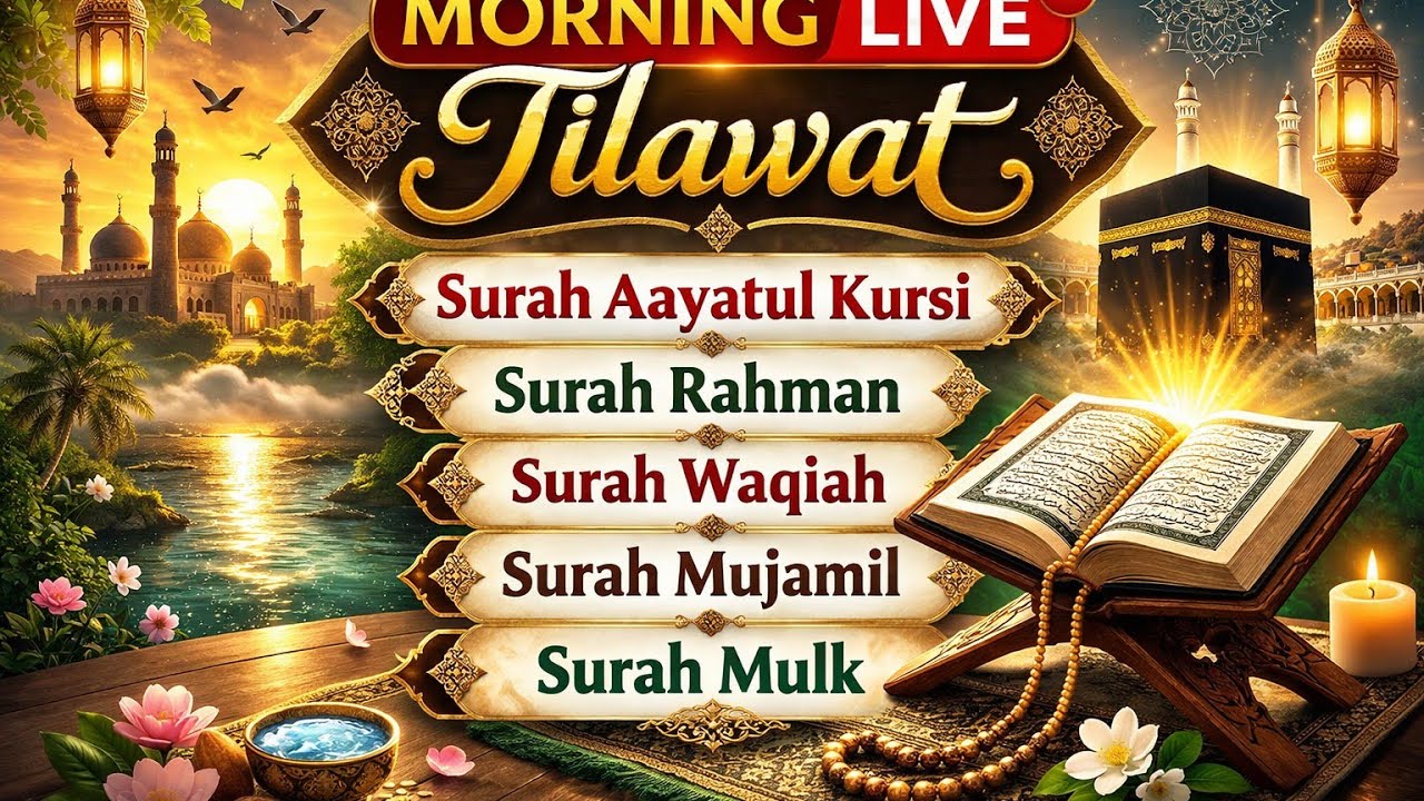 Ramzan special 🔴 Live Surah Rahman Black Magic. Ayat Al Kursi Surah Waqiah Surah Muzammil