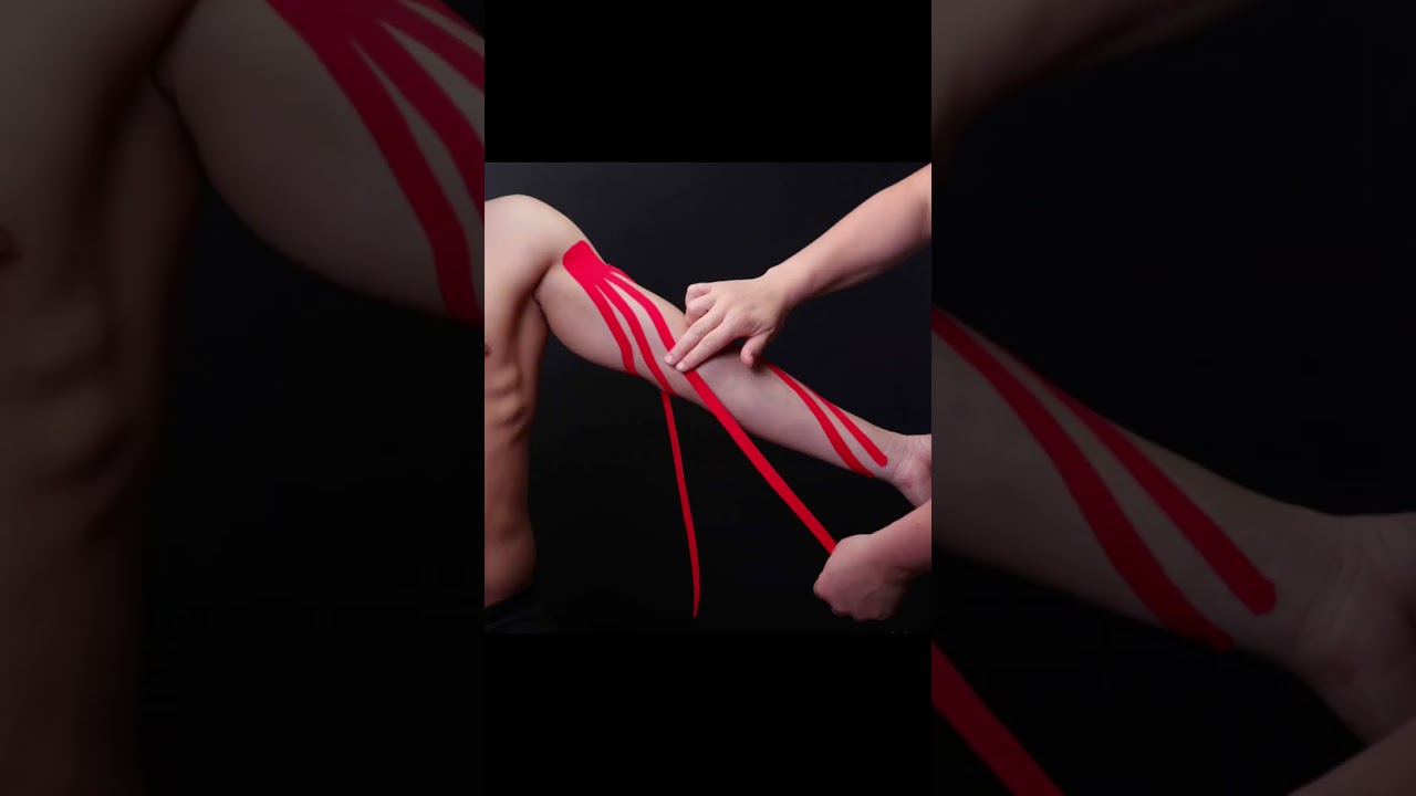Lymphatic drainage kinesio taping after arm injury. #shorts