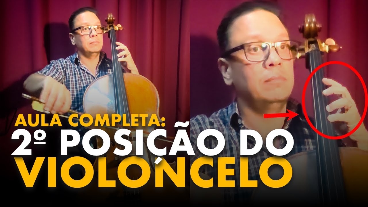 APRENDENDO AS NOTAS DA SEGUNDA POSIÇÃO | AULA 2 | CURSO ONLINE DE VIOLONCELO