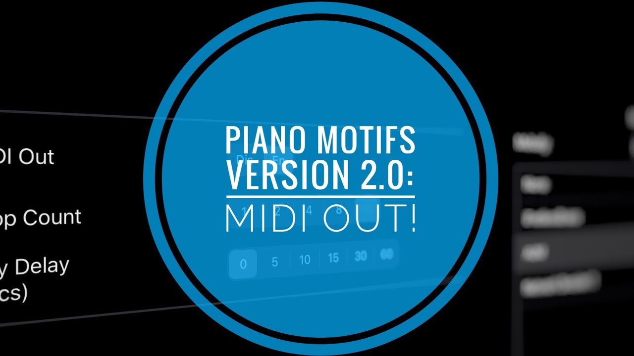 Piano Motifs app 2.0 update for iOS - how and why to use the midi out IAP!