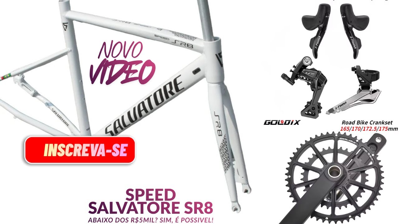 Simulamos a montagem da bike speed Salvatore SR8 2x10 ltwoo R7