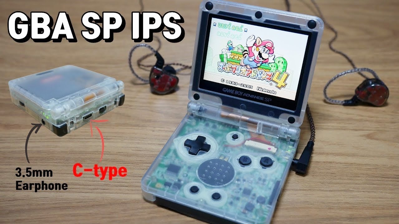 GBA SP 끝판왕 - IPS 디스플레이, 3.5mm 이어폰 잭, C-타입 충전포트 개조 Ultimate GBA SP - IPS, 3.5mm jack, C-type port mod