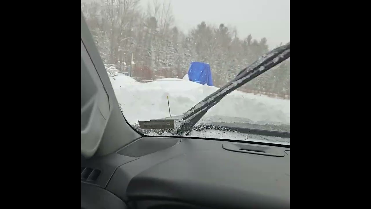 Snow plowing the big storm in Maine 