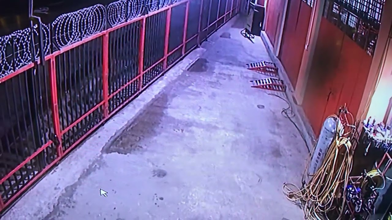 cctv record a ghost come from road (in myanmar)