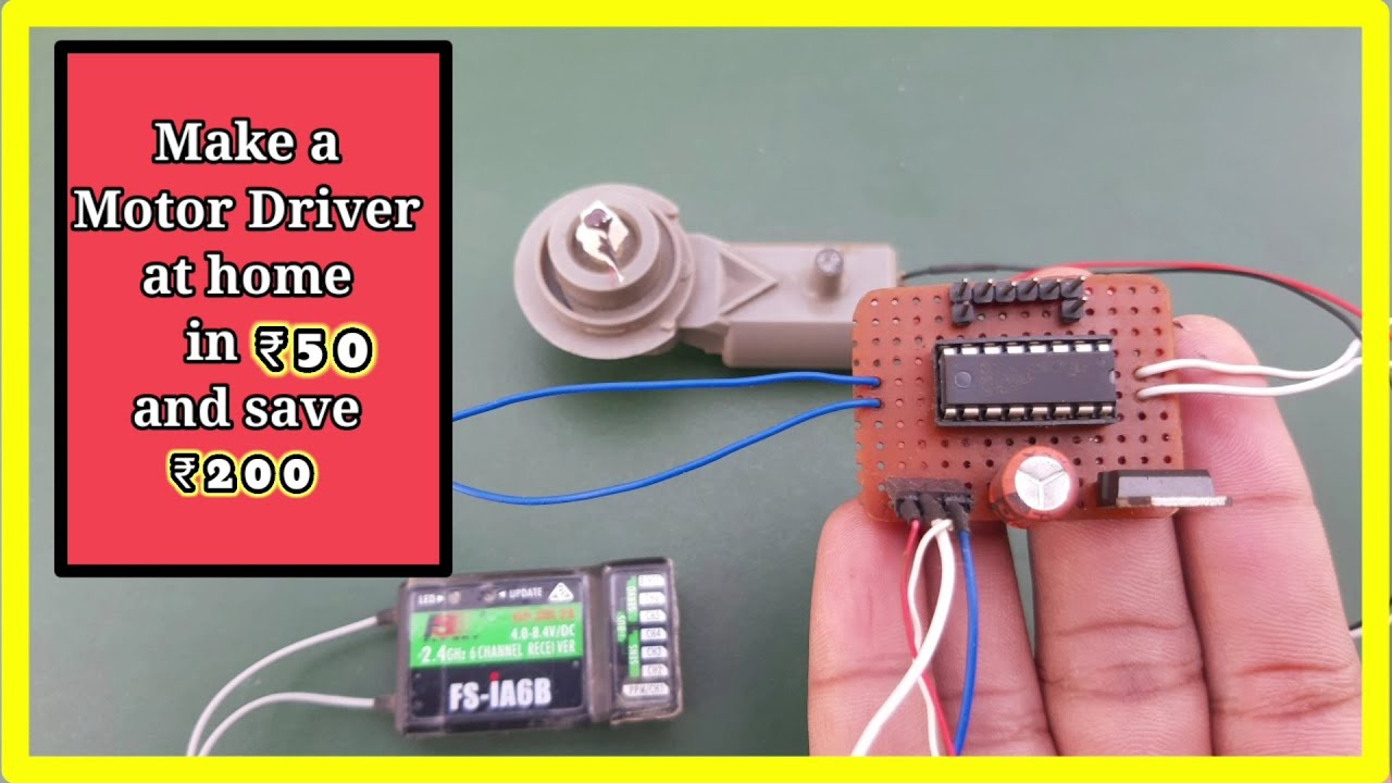 DIY :- Make a L293D Motor Driver Circuit at Home.
