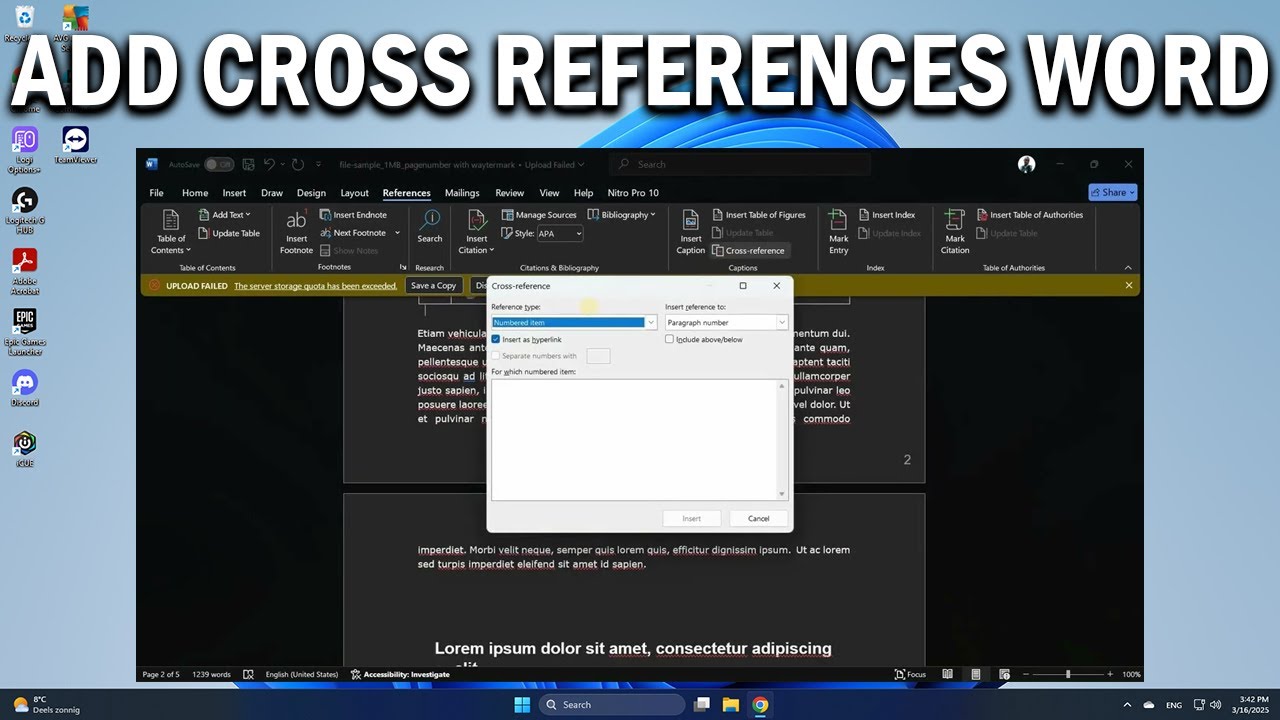 How To Make Cross References in Microsoft Word - Easy Fix