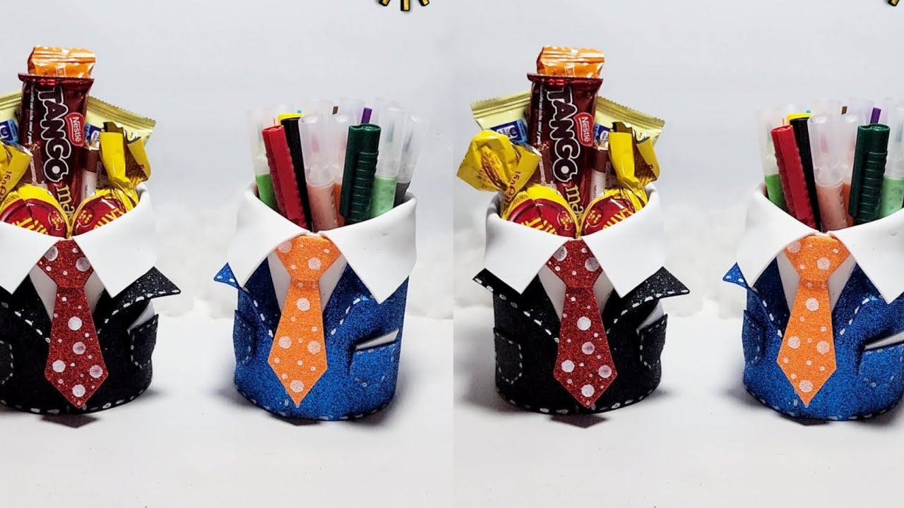 organizadores o dulceros con materiales reciclados