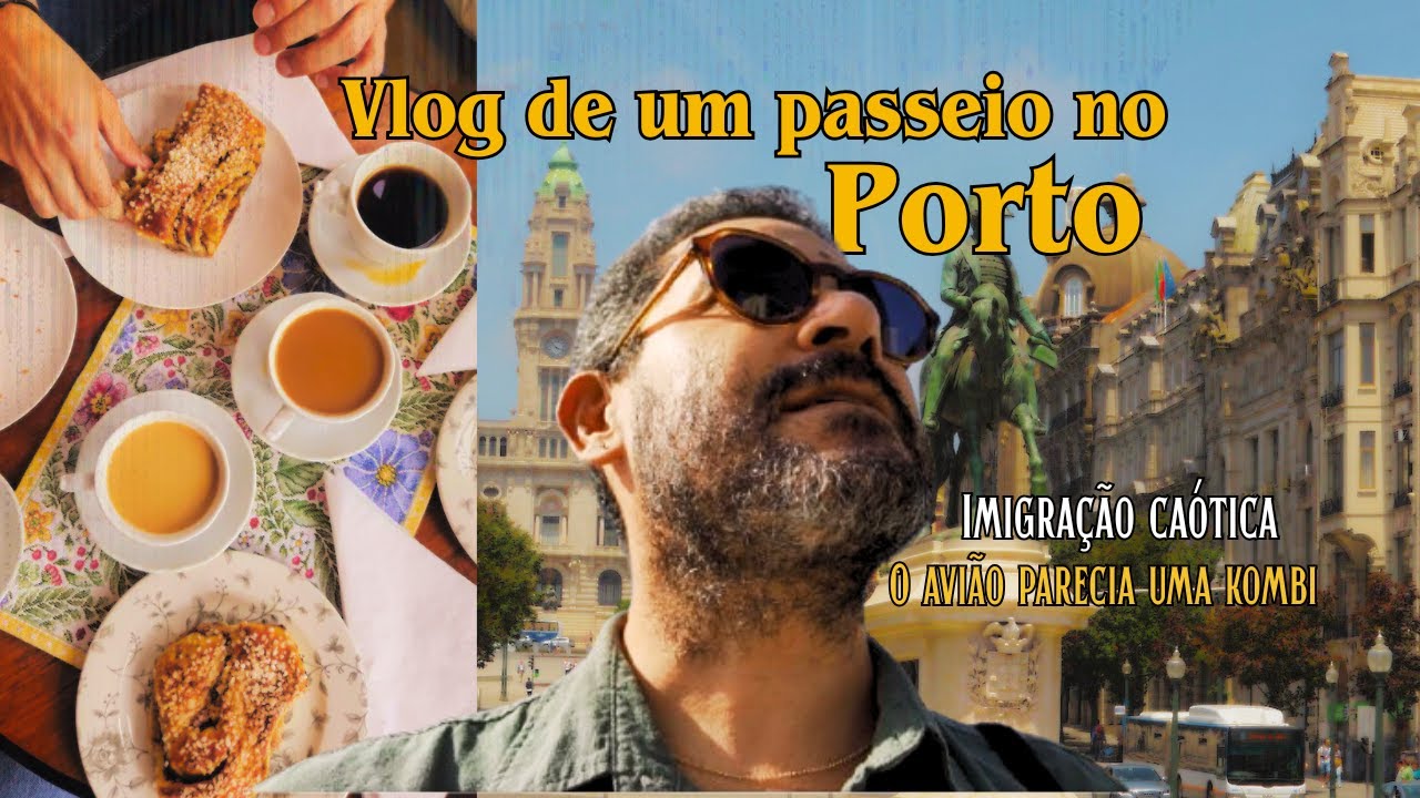 Passeio pelo centro do Porto! Encontro com amiga, cafés, susto no avião 🍕 vlog confort