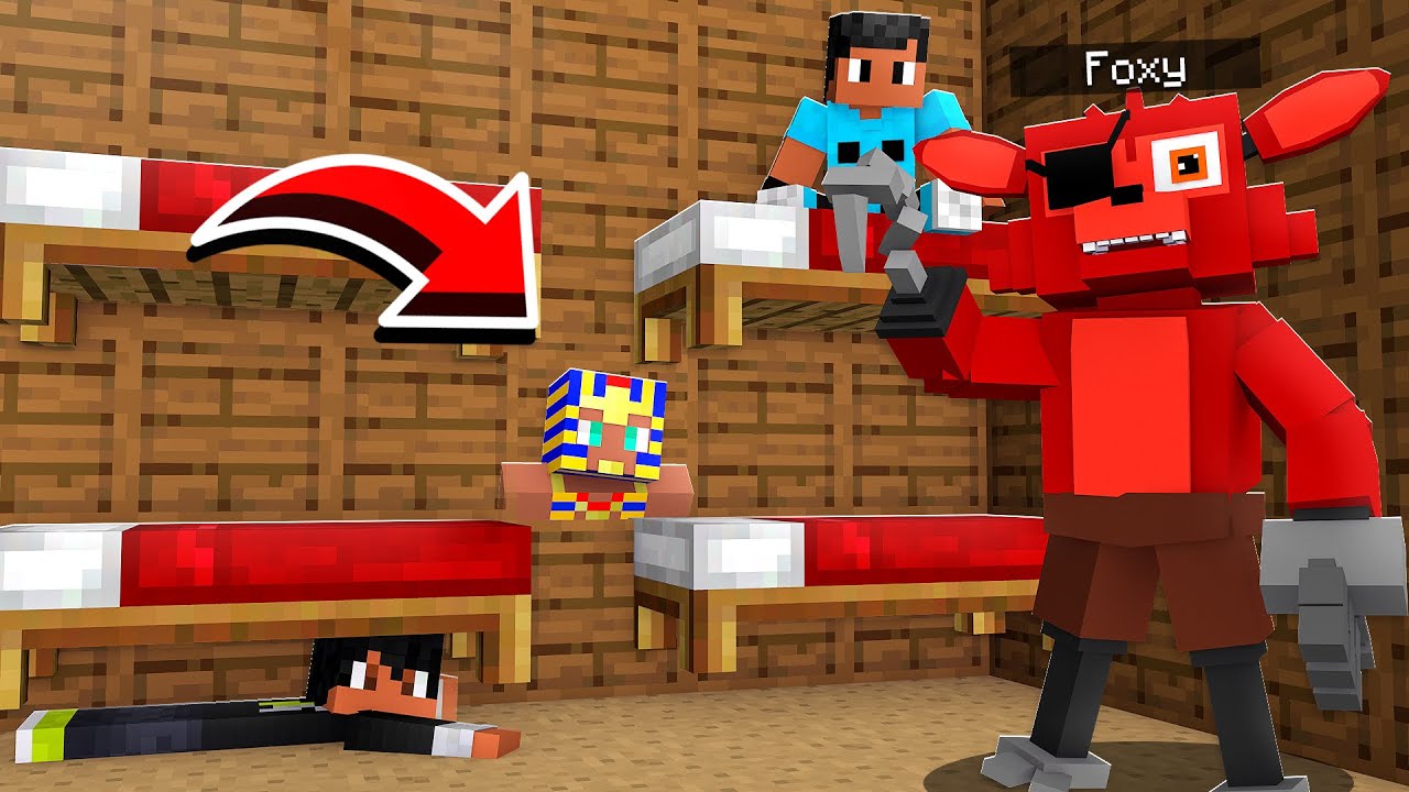 SE ESCONDA DO ANIMATRONIC FOXY no MINECRAFT! ‹ Koow ›