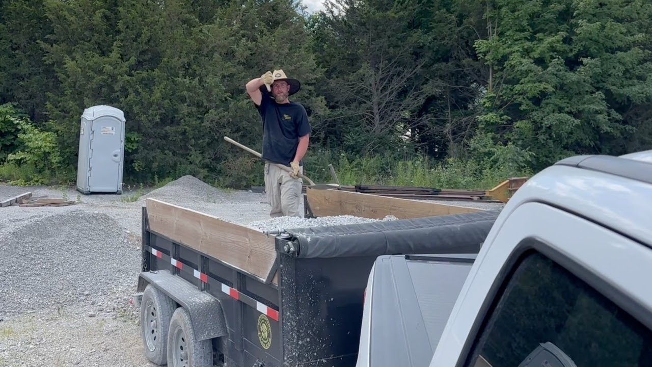 Severely Overloaded Dump Trailer