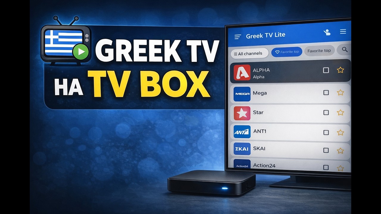 Как смотреть греческие каналы на TV Box.  Greek TV Lite
