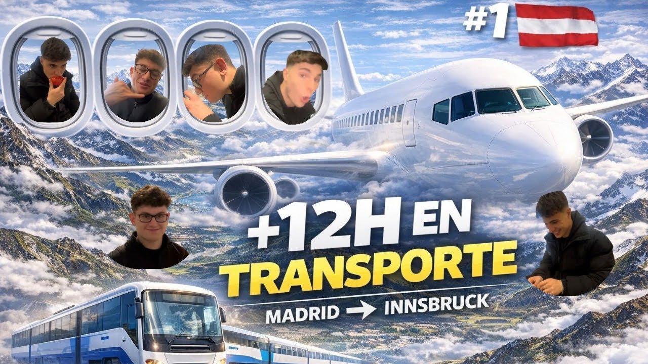 ¿SE PUEDE SOBREVIVIR UN DÍA ENTERO EN TRANSPORTE? | #1 Viaje Austria 🇦🇹