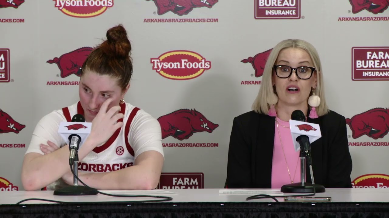 Kelsi Musick, Emily Robinson press conference: Kentucky 93, Arkansas 73