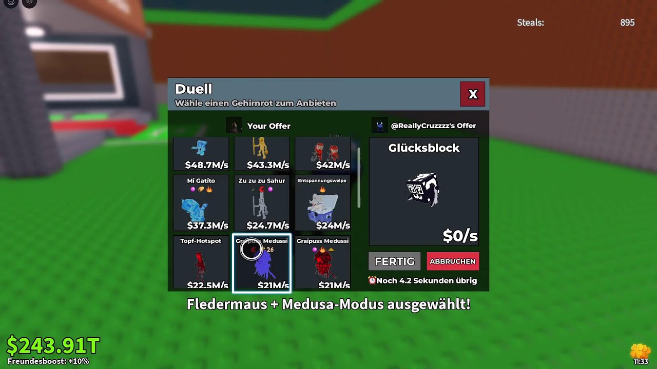 Ich spiele Steal a brainrot wer will Pvp