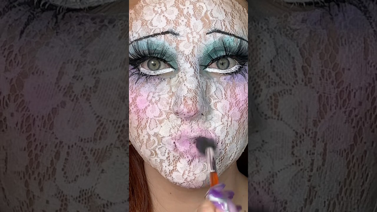 Trying lace face makeup 💕