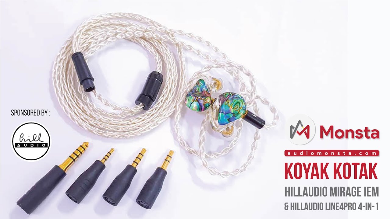 Koyak Kotak Hillaudio Mirage IEM & Hillaudio LINE4PRO 4-in-1 Interchangeable BalancedUpgrade Cable