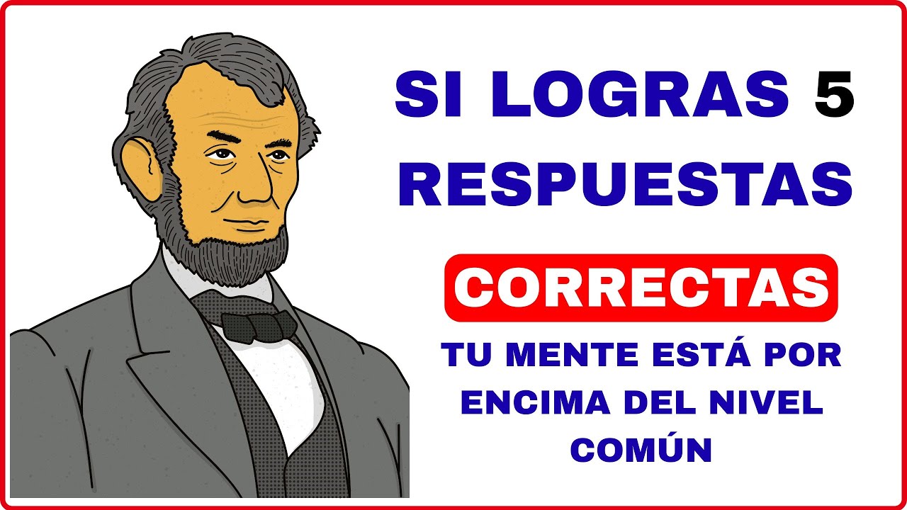 Si logras 5 respuestas correctas, tu mente está por encima del nivel común #generalknowledge