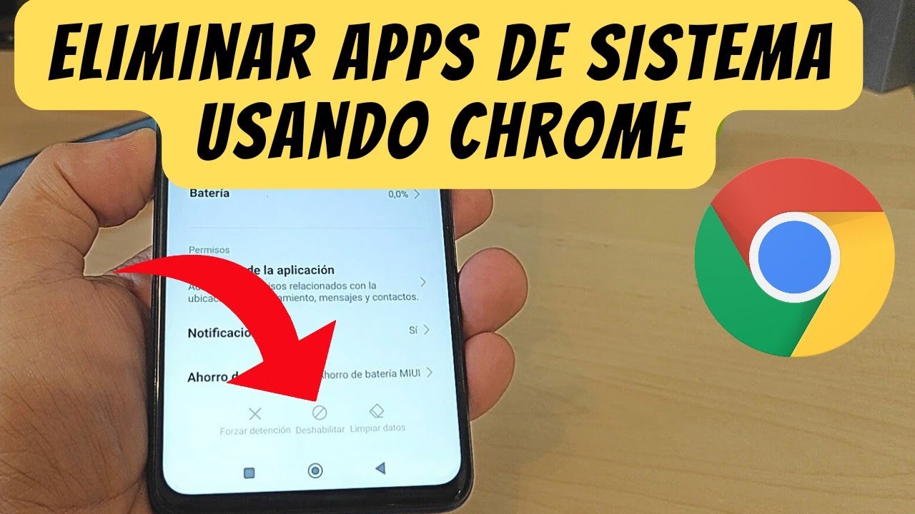 Elimino las Aplicaciones de Sistema usando el navegador Chrome con/sin PC