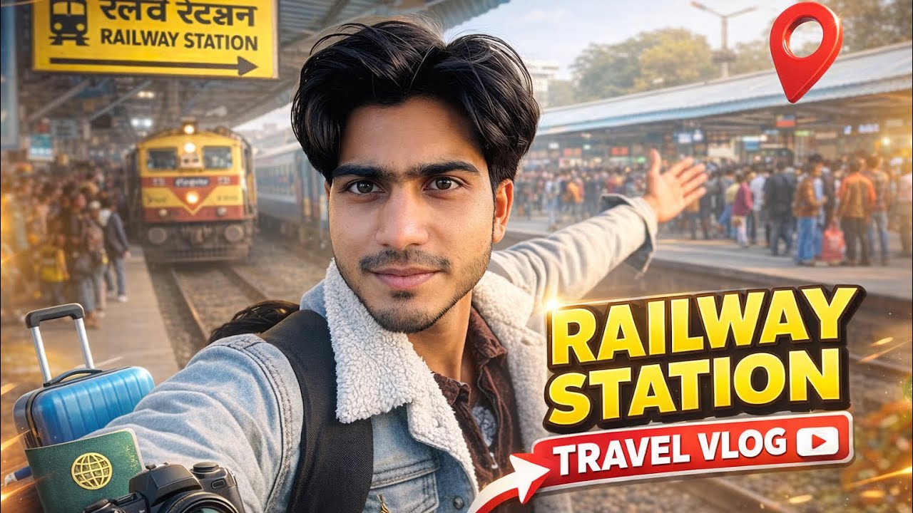 Railway station Travel vlogs 🚂📍Aleem khan Video 