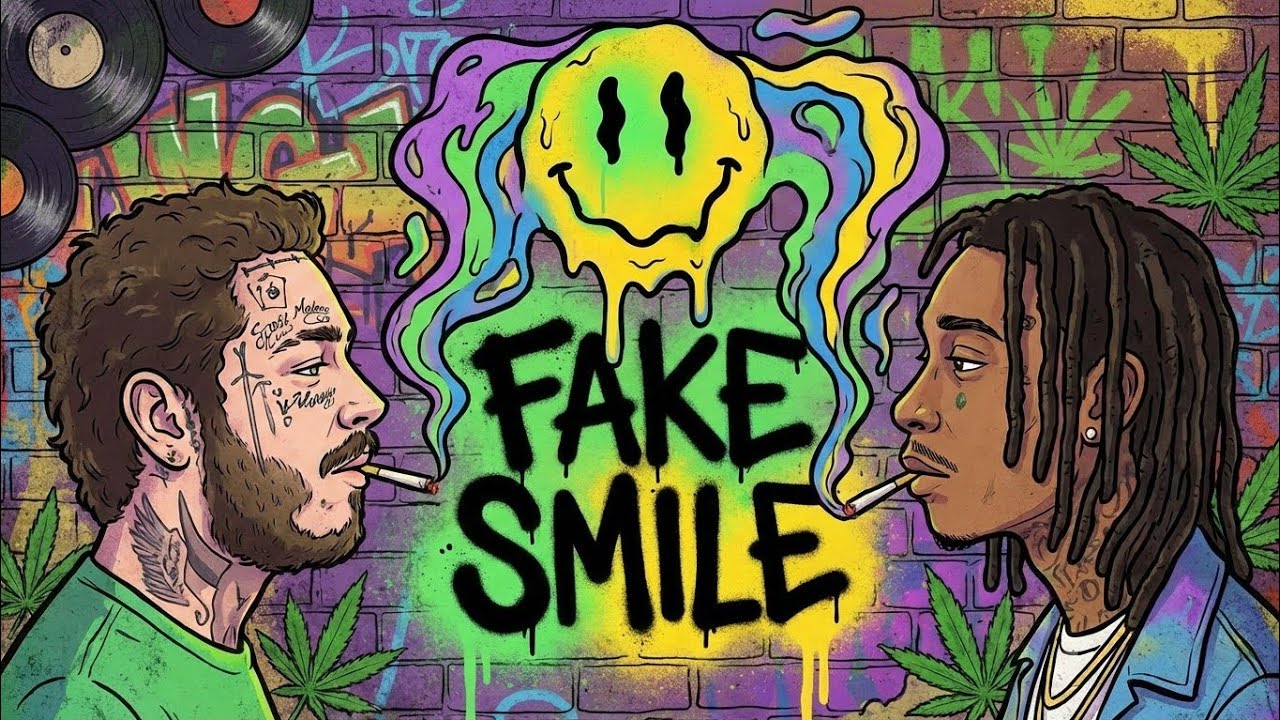 Fake Smile - Style Post Malone, Wiz Khalifa (Lyrics Video)