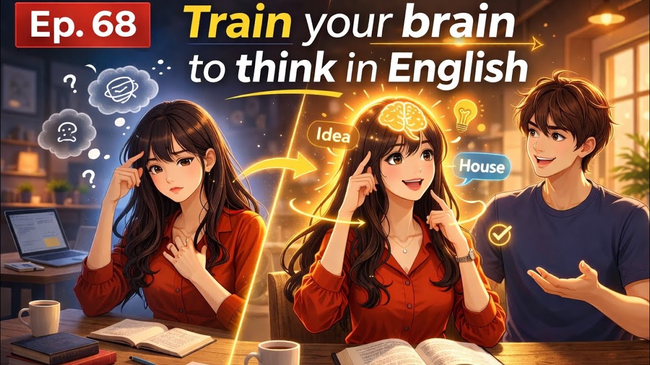 Train Your Brain to Think in English / Daily English Conversation / Koala English Podcast