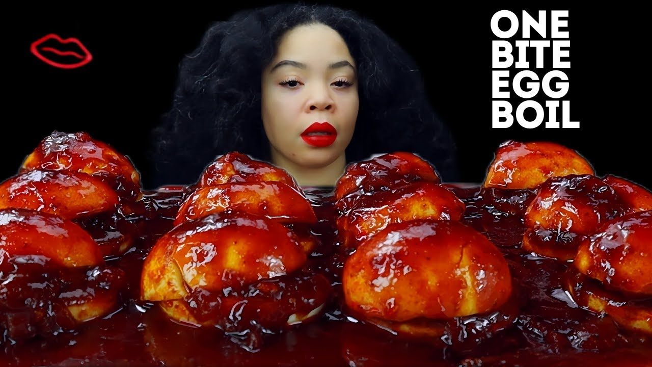 Spicy Buttery Egg Boil, Egg One Bite Challenge |TikTok Viral | Mukbang ASMR | Mmm ASMR