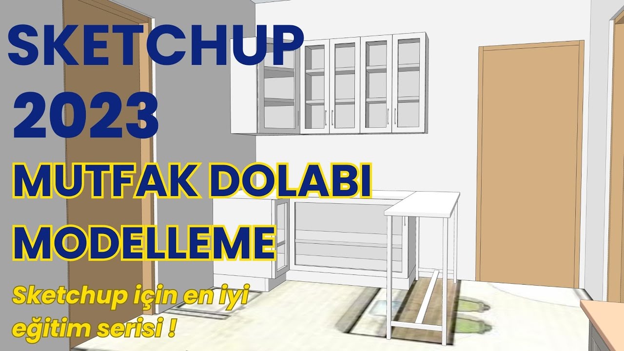 Sketchup Mutfak Dolabı Modelleme 18