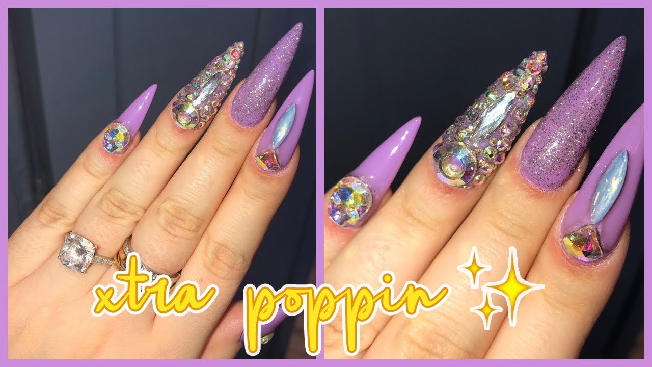 COMMENT BIEN FAIRE TENIR SES STRASS ? ✨ | Tuto Ongles Stilettos Pastel