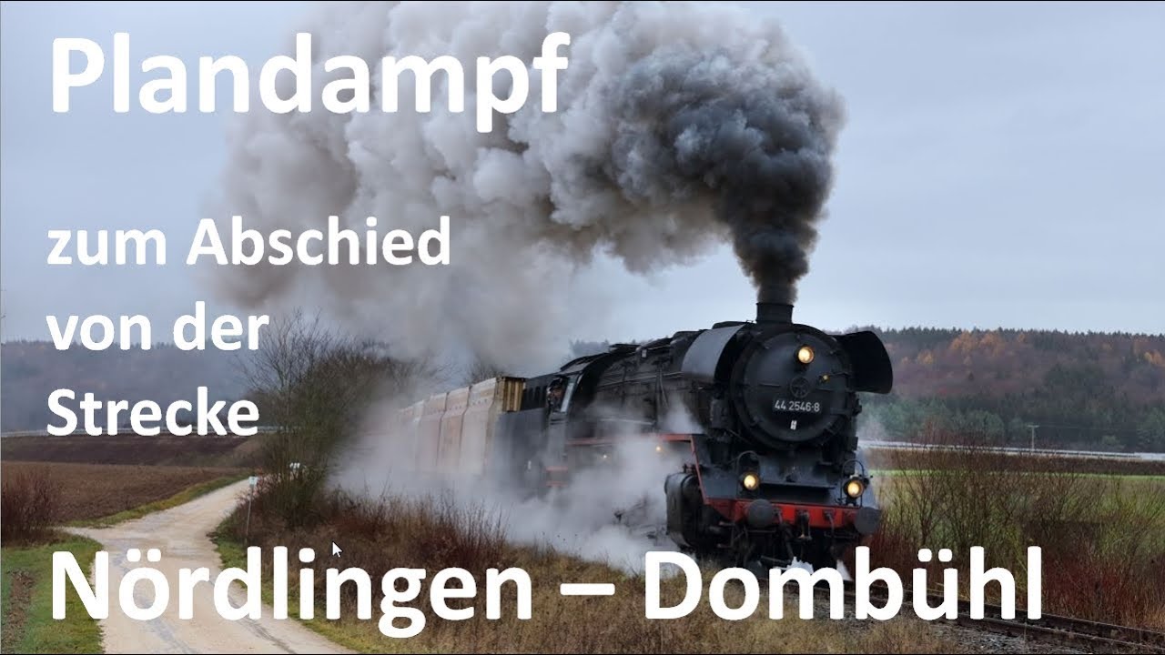Plandampf zum Abschied von der Bahnstrecke Nördlingen-Dombühl am 03.12.2018