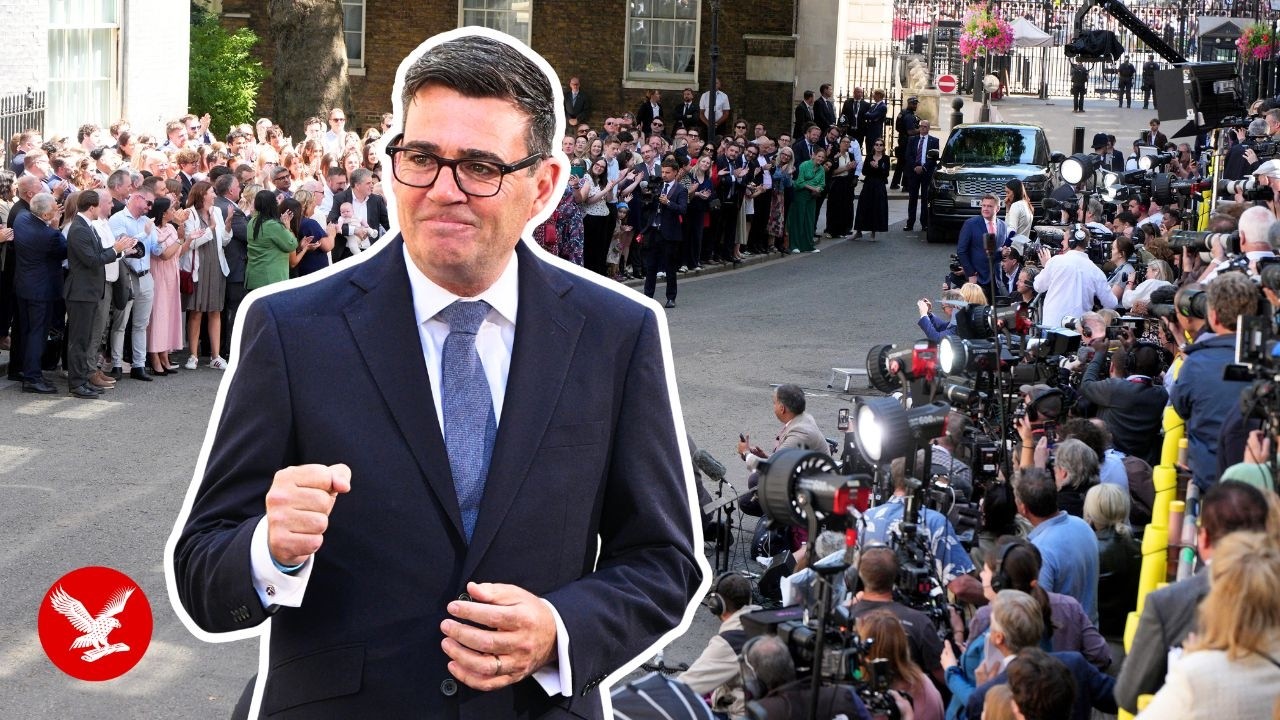 Andy Burnham delivers first speech as prime minister outside No10 | In Full