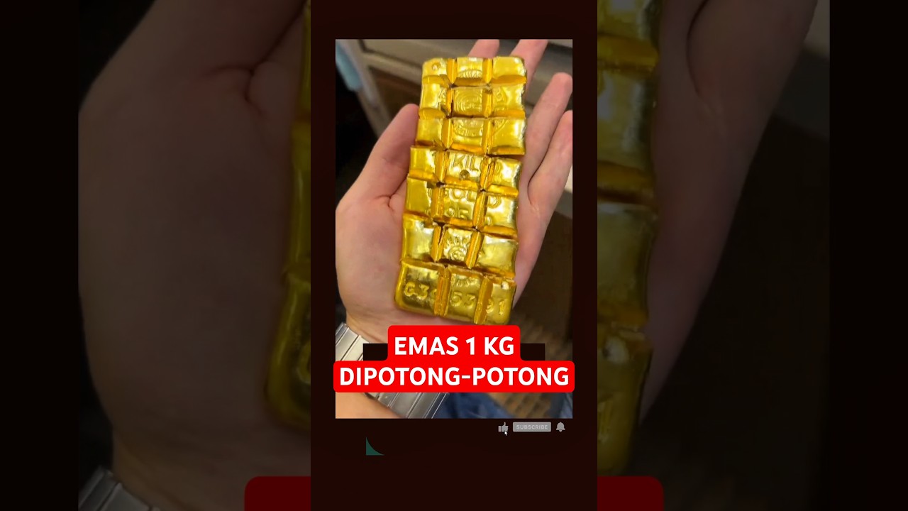 EMAS SATU KILO DIPOTONG-POTONG #emas #logammulia #emasbatangan #shorts #short