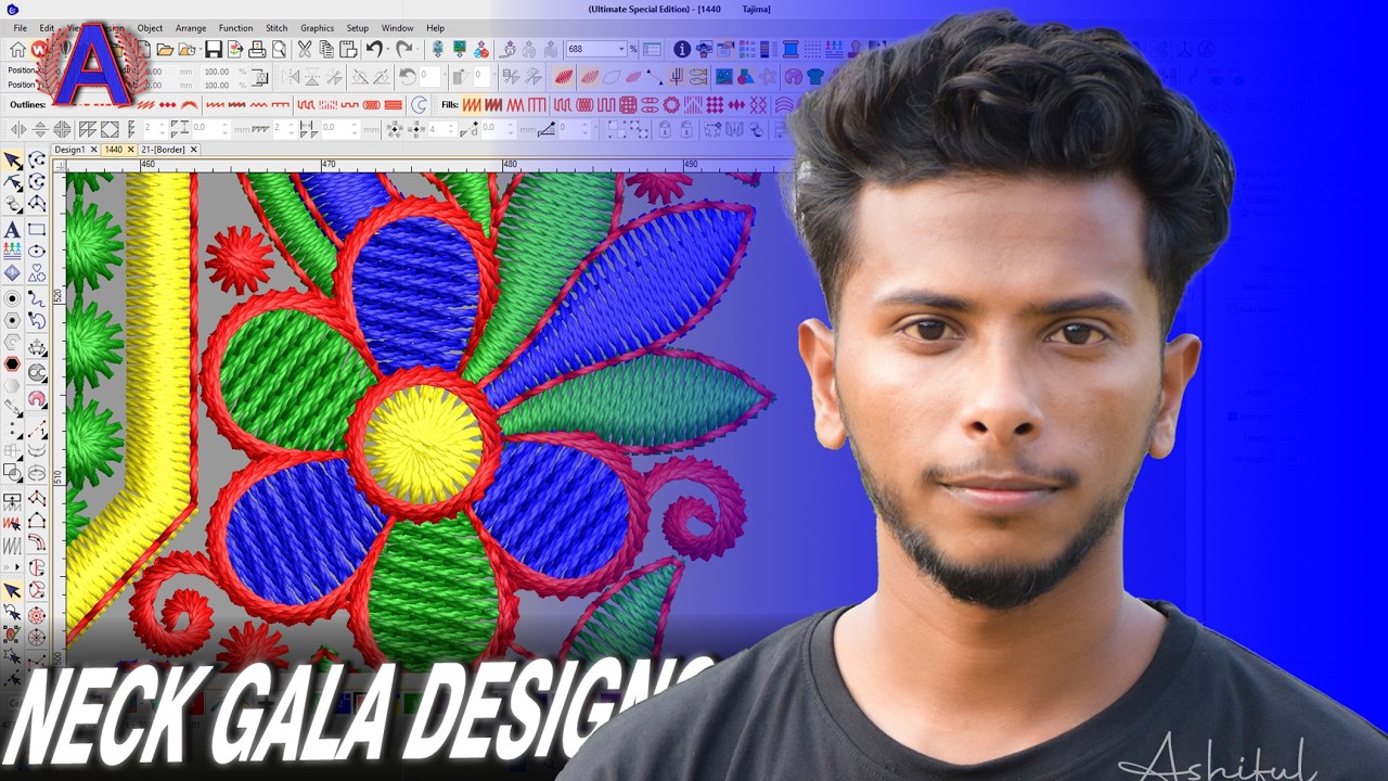 Wilcom Studio | Embroidery Neck, Border, Patta, All Set Design | Ashiful EMB Designer