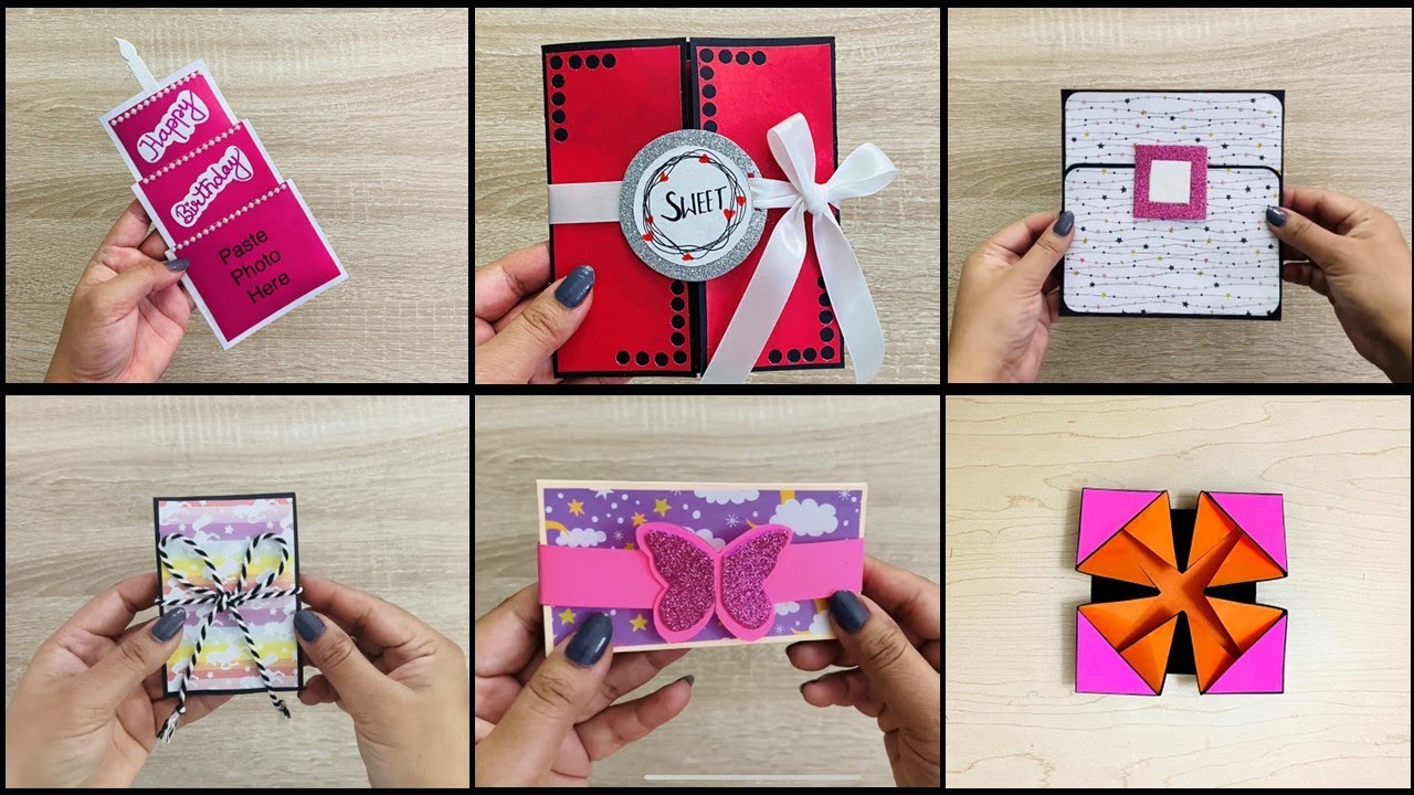 How to Make Cards for Mini Scrapbook | Beautiful Handmade Birthday Card Ideas | Tutorial