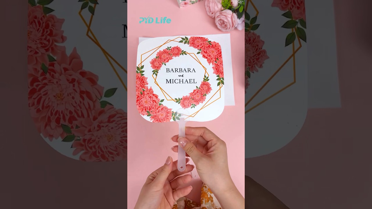 NEW! Sublimation plastic handheld fans. Ideal for wedding,party,church,business promotion! #pydlife