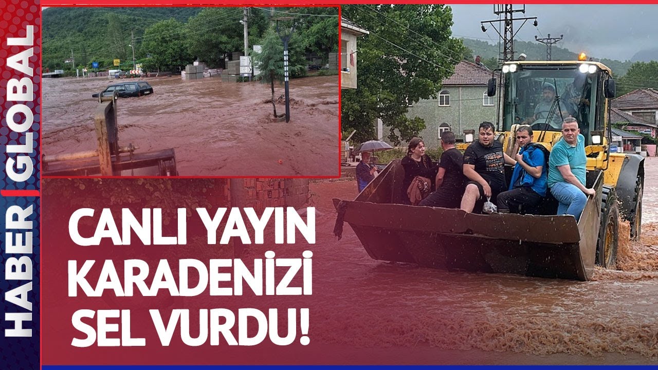 CANLI I Karadeniz'i Sel Vurdu! Bartın... Düzce... Zonguldak... Bolu... Samsun... İşte Son Durum