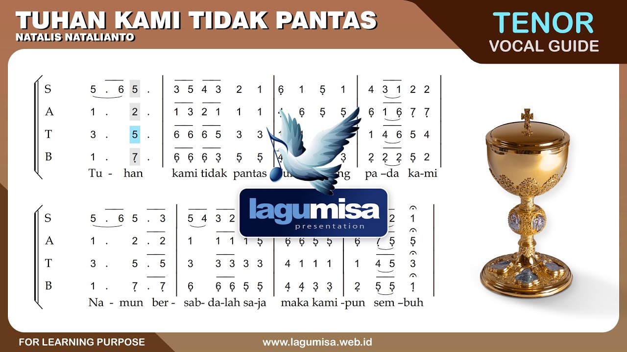 Tuhan Kami Tidak Pantas (Natalis Natalianto) - Panduan TENOR