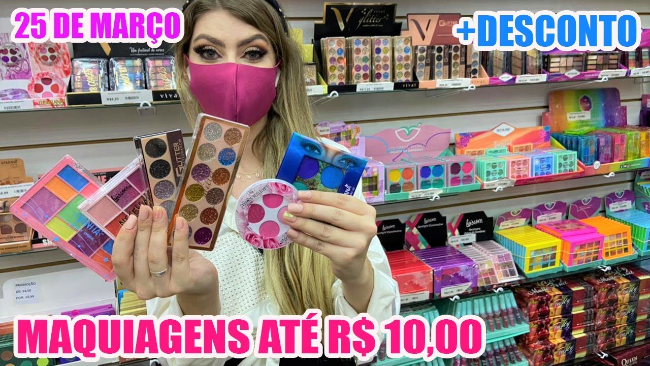 25 DE MARÇO - MAQUIAGENS ATÉ R$ 10,00 NA LOJA JM COSMETICOS + DESCONTO