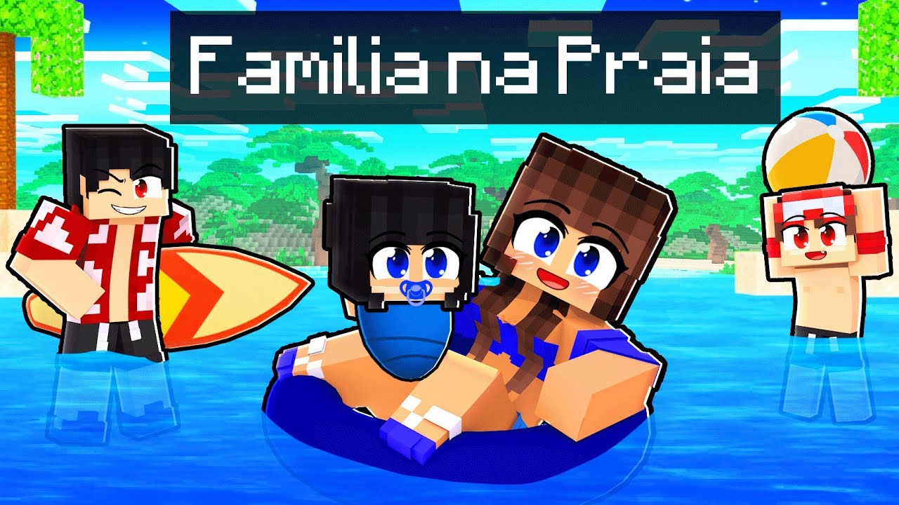 MIIKA e sua FAMILÍA foram a PRAIA no Minecraft ◂Miika▸