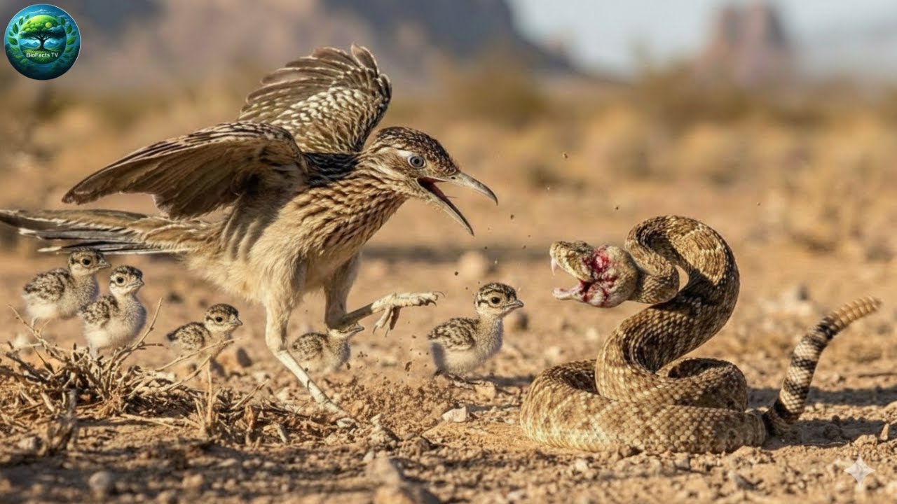 RATTLESNAKE vs  ROADRUNNER: The Ultimate Desert Battle – Who Wins! #WildAnimals - animal kingdom