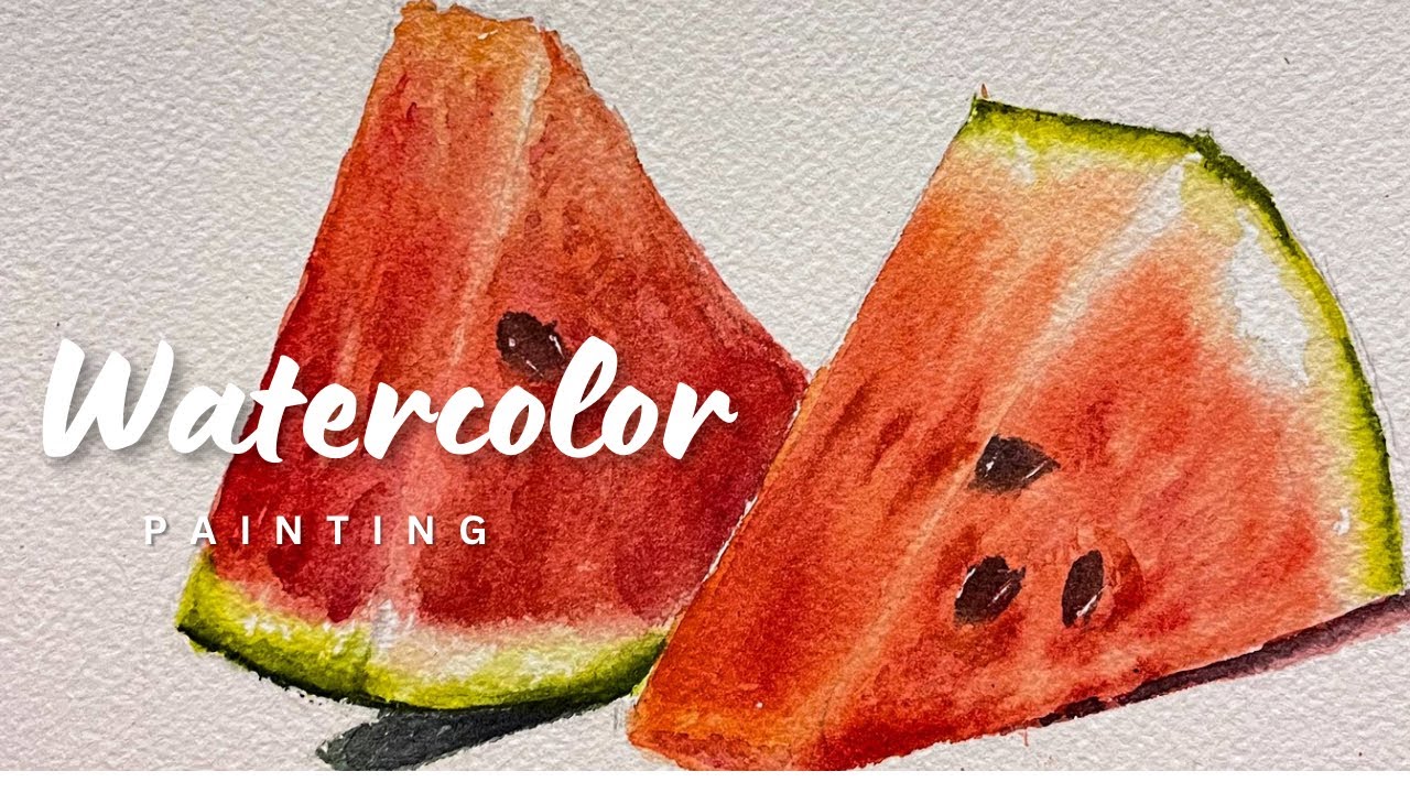 Watercolor painting tutorial of watermelon | Summer Special |